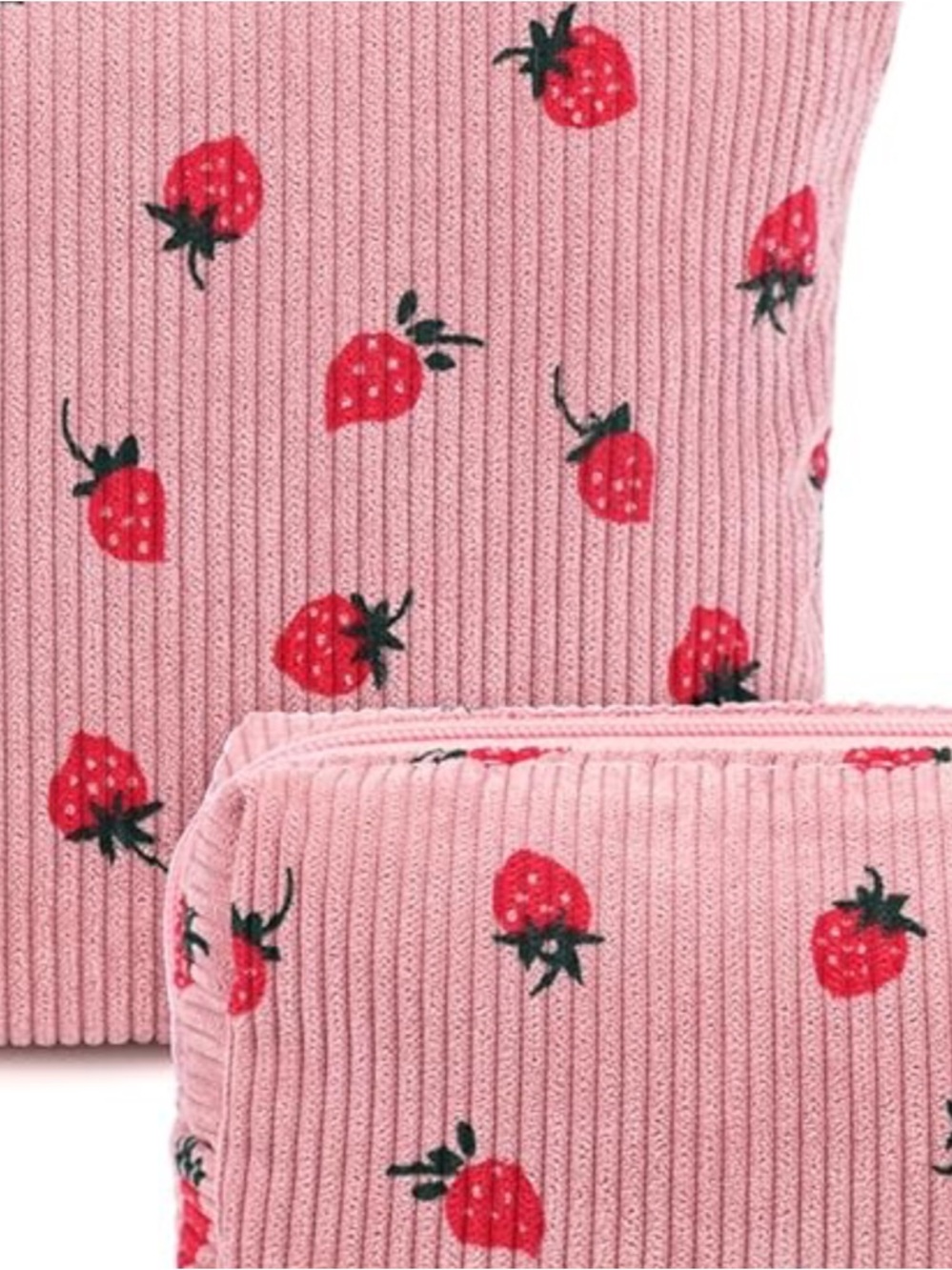 NEW 3 Strawberry make up bag case toiletry case pouch set of three - Picture 4 of 6